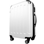 スーツケース/キャリーバッグ 【Sサイズ/小型1〜3日】 機内可(機内持ち込み) TSA搭載 軽量 ファスナー ホワイト(白)