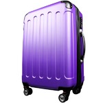 スーツケース/キャリーバッグ 【Sサイズ/小型1〜3日】 機内可(機内持ち込み) TSA搭載 軽量 ファスナー パープル(紫)