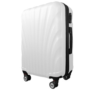 スーツケース/キャリーバッグ 【Sサイズ/小型1〜3日】 機内可(機内持ち込み) TSA搭載 軽量 ファスナー ホワイト(白)