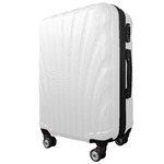 スーツケース/キャリーバッグ 【Sサイズ/小型1〜3日】 機内可(機内持ち込み) TSA搭載 軽量 ファスナー ホワイト(白)