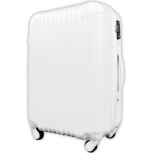 スーツケース/キャリーバッグ 【Sサイズ/小型1〜3日】 機内可(機内持ち込み) TSA搭載 軽量 ファスナー ホワイト(白)