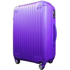 スーツケース/キャリーバッグ 【Sサイズ/小型1〜3日】 機内可(機内持ち込み) TSA搭載 軽量 ファスナー パープル(紫)