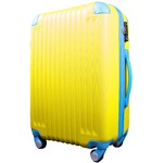 スーツケース/キャリーバッグ 【Sサイズ/小型1〜3日】 機内可(機内持ち込み) TSA搭載 軽量 ファスナー イエロー(黄)×ブルー(青)