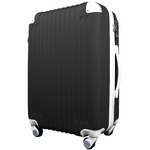 スーツケース/キャリーバッグ 【Sサイズ/小型1〜3日】 機内可(機内持ち込み) TSA搭載 軽量 ファスナー ブラック(黒)×ホワイト(白)