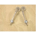 PT900（プラチナ900） アイスブルーダイヤモンドピアス