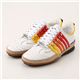 DSQUARED2(ディースクエアード2) レザー スニーカー SN410251【B】ホワイト×イエロー・オレンジ・レッド40.5
