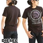 DEISEL(ディーゼル) 前面プリント 半袖Tシャツ EUサイズM