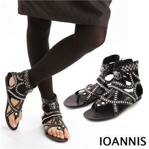 IOANNIS(イオアニス) スカル グラディーエーター サンダル 37(23.5cm)