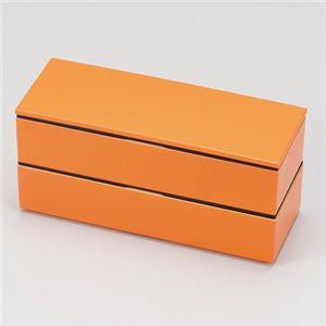 HAKOYA 弁当箱 スリムスクエア 2段 mode オレンジ