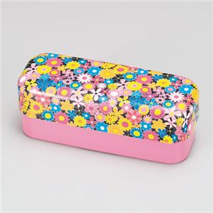 HAKOYA 弁当箱 布貼スリムコンパクト弁当 フラワーピンク 【3個セット】