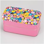 HAKOYA 弁当箱 布貼長角 2段 フラワーピンク 【3個セット】