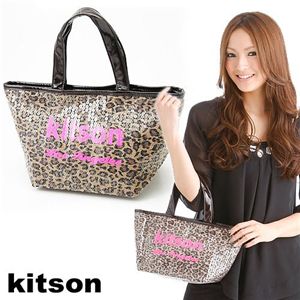 kitson(キットソン) レオパード柄 スパンコール ミニトートバッグ 4003 LEOPARD