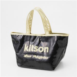 kitson(Lbg\) XpR[ ~jg[gobO SEQUIN MINI TOTE 3563 BLACK/GOLD Mini