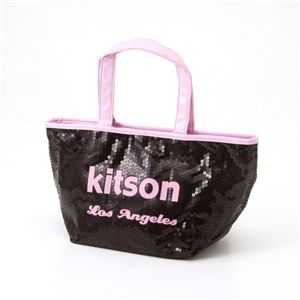 kitson(Lbg\) XpR[ ~jg[gobO SEQUIN MINI TOTE 3562 BLACK/PINK Mini