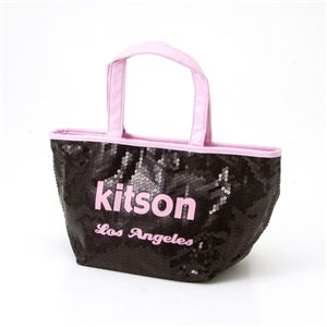 kitson(キットソン) スパンコール ミニトートバッグ SEQUIN MINI TOTE 3562 BLACK/PINK Mini