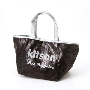 kitson(Lbg\) XpR[ ~jg[gobO SEQUIN MINI TOTE 3564 BLACK/SILVER Mini