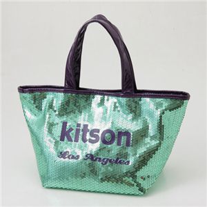 kitson(Lbg\) XpR[ ~jg[gobO SEQUIN MINI TOTE EmeraldGreen~Black