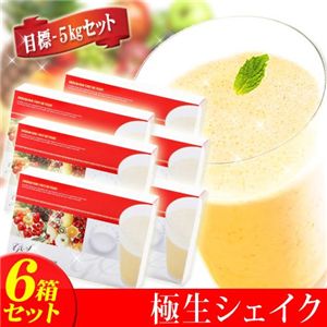 スリム＆ダイエットサポートに 酵素系飲料 極生シェイク フルーツMIXヨーグルト【6箱セット】