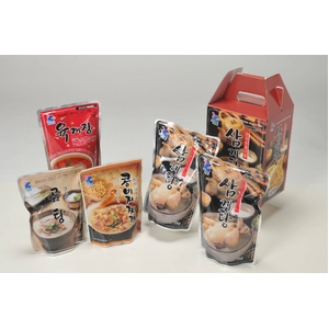 韓国宮廷薬膳料理 参鶏湯（サムゲタン）2袋セット+人気韓国伝統鍋スープ3品 詰合せセット