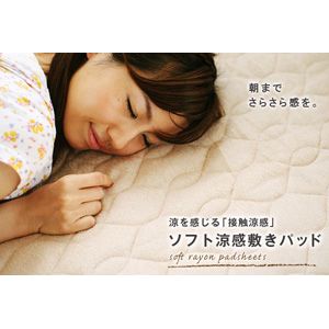 ソフト涼感敷パット ダブル ベージュ
