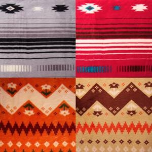 マイクロファイバー ブランケット NATIVE(ネイティブ) シングル オレンジ画像その1更新中
