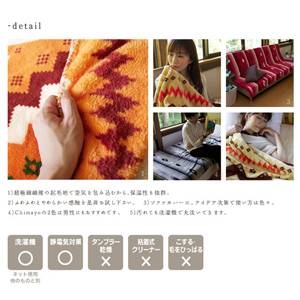 マイクロファイバー ブランケット NATIVE(ネイティブ) シングル オレンジイメージ小