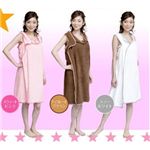 バスタローブ2枚組+ターバン2箱セット ホワイト×ブラウン