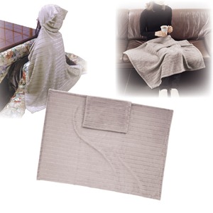 かぶランケット(フード付きブランケット/ひざ掛け) 洗える ［防寒用具］