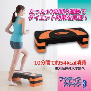 フィットネス器具/アクティブ ステップ３（スリー） 高さ3段階調節可