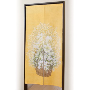 黄色い風水のれん 【ロングタイプ/長さ170cm】 洗える 日本製