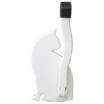ドアストッパー【猫(ねこ)】 マグネットタイプ ホワイト（白）