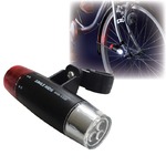 自転車用ヘッドライト&テールランプ一体型LEDライト 防水性 切り替え式ランプ