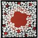 友禅縮緬風呂敷二巾 紋梅ぼかし 黒