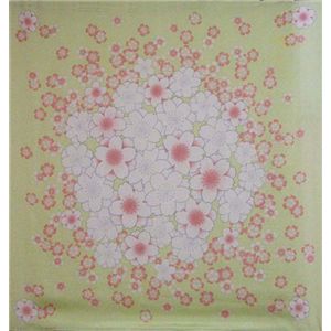 友禅縮緬風呂敷二巾 桜ちらし グリーン