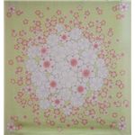 友禅縮緬風呂敷二巾 桜ちらし グリーン