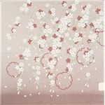 友禅縮緬風呂敷二巾 しだれ桜 ピンク