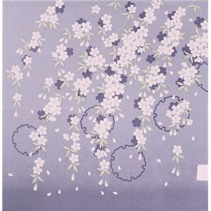 友禅縮緬風呂敷二巾 しだれ桜 紫