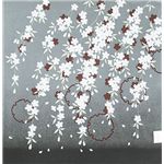 友禅縮緬風呂敷二巾 しだれ桜 黒