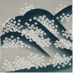 友禅縮緬風呂敷二巾 琳派　山桜