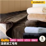 ぽかぽか温感加工毛布 シングル アイボリー
