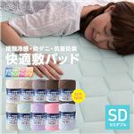mofua cool 接触冷感・防ダニ・抗菌防臭快適敷パッド（東洋紡フィルハーモニィ（R） わた使用） セミダブル グリーン