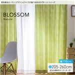 窓を飾るカーテン（デザインとサイズが選べる8000パターン）ナチュラル BLOSSOM（ブロッサム） 遮光2級 （MZ） 幅150cm×丈240cm（2枚組） グリーン