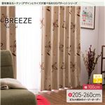 窓を飾るカーテン（デザインとサイズが選べる8000パターン）ナチュラル BREEZE（ブリーゼ） 遮光2級 （AL） 幅100cm×丈240cm（2枚組） ベージュ
