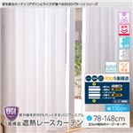 窓を飾るカーテン（デザインとサイズが選べる8000パターン）UGIPremium 紫外線約99%カット 日本製 5重構造 遮熱レースカーテン （AL） 幅150cm×丈103cm（2枚組） 遮像 ミラー 保温 形態安定 ホワイト