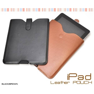 iPad ケース　レザーポーチ(レザーケース) 高級感あふれるブラック♪
