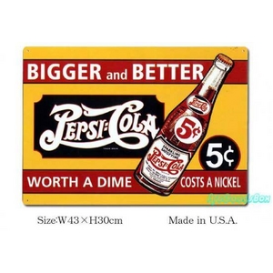 アメリカンブリキ看板　ペプシコーラ　-BIGGEST-