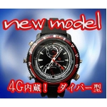 【小型カメラ】激安！カメラ付ダイバー腕時計　800万画素30ｍ防水　4ＧＢ[HD-1-4G]