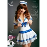 コスプレ　新作 ふんわりパニエ入りセーラー服ワンピース/コスプレ