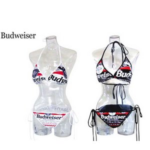 ホワイト　 Budweiser　バドガールビキニ【フリーサイズ】