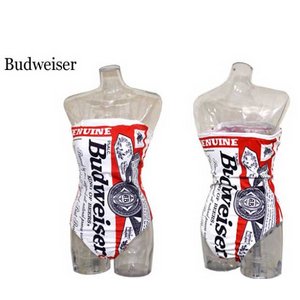  Budweiser　バドガール ハイレグチューブTOP【Ｍ】ホワイト